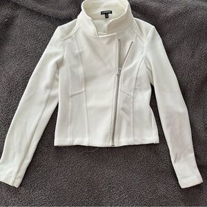 Express white zip up jacket